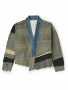 Greg Lauren - Mixed Army Patchwork Cotton-Blend Jacket - Green