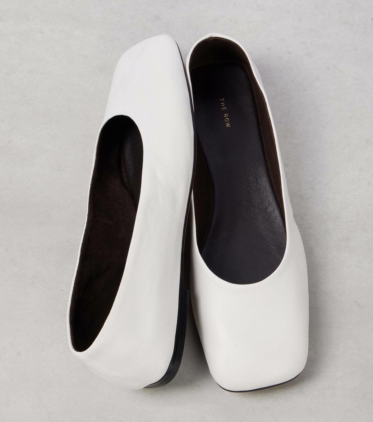 The Row★Square leather ballet flats Square leather ballet flats in black - The Row | Mytheresa
