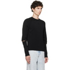 Marine Serre Black Moon Logo Knit Slit Sweater