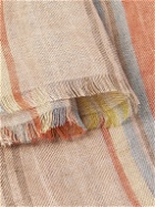 Loro Piana - Fringed Striped Linen Scarf