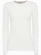 ANNAGRETA Sofia Long-sleeve Stretch Jersey T-shirt