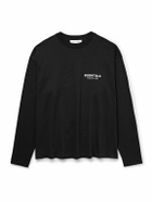 FEAR OF GOD ESSENTIALS - Logo-Appliquéd Cotton-Jersey T-Shirt - Black