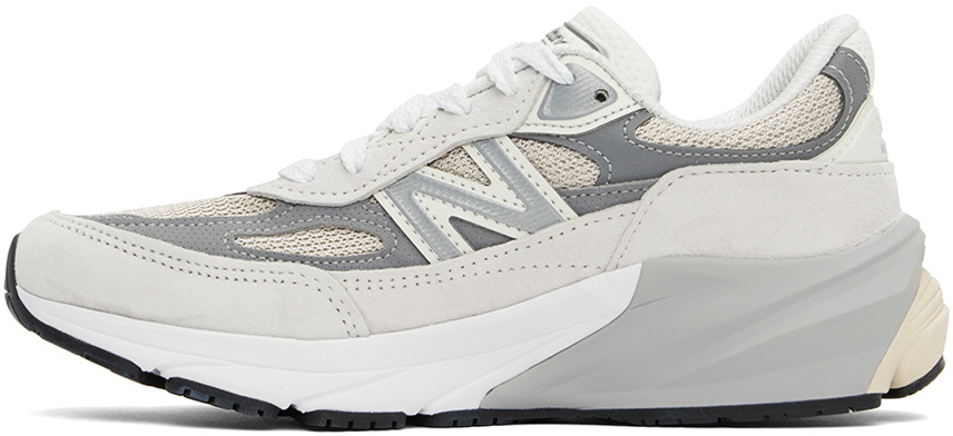 New Balance Gray & White 'Made in USA' 990v6 Sneakers New Balance