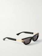 Bottega Veneta - D-Frame Acetate, Silver- and Gold-Tone Sunglasses