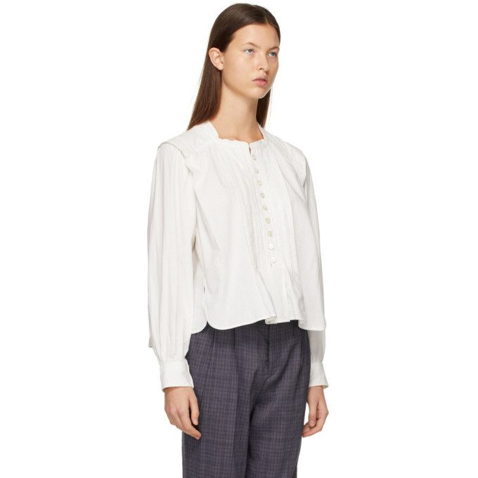 Isabel Marant - ☆okina ISABEL MARANT étoile Isabel Marant Etoile White Okina Blouse Isabel Marant Etoile