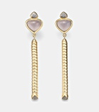 Marina B Trisolina 18kt gold drop earrings with blue chalcedony and diamonds