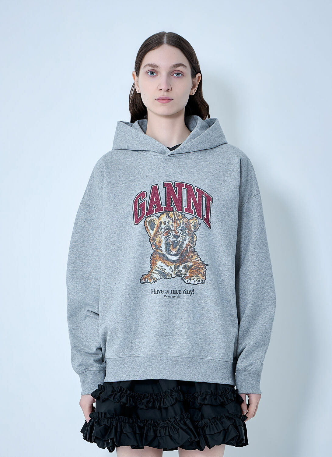 GANNI Isoli Beaded Baby Tiger Print Sweatshirt