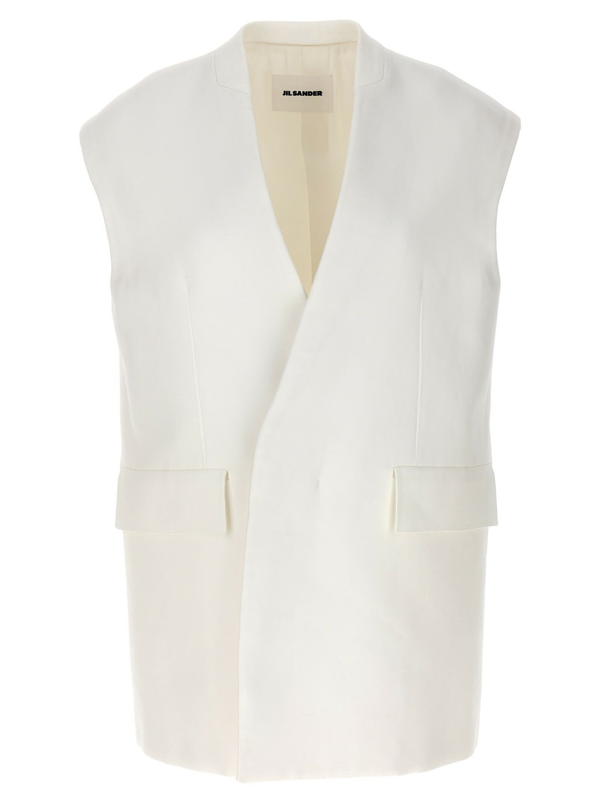 Jil Sander Off-White Medium Fill Down Vest Jil Sander