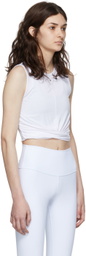 Alo White Rayon Sport Top