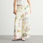ALÉMAIS Women's Wide Leg Court Denim Trouser in Cream