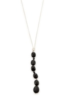 Agmes Selma Sterling Silver Necklace - Black - One Size