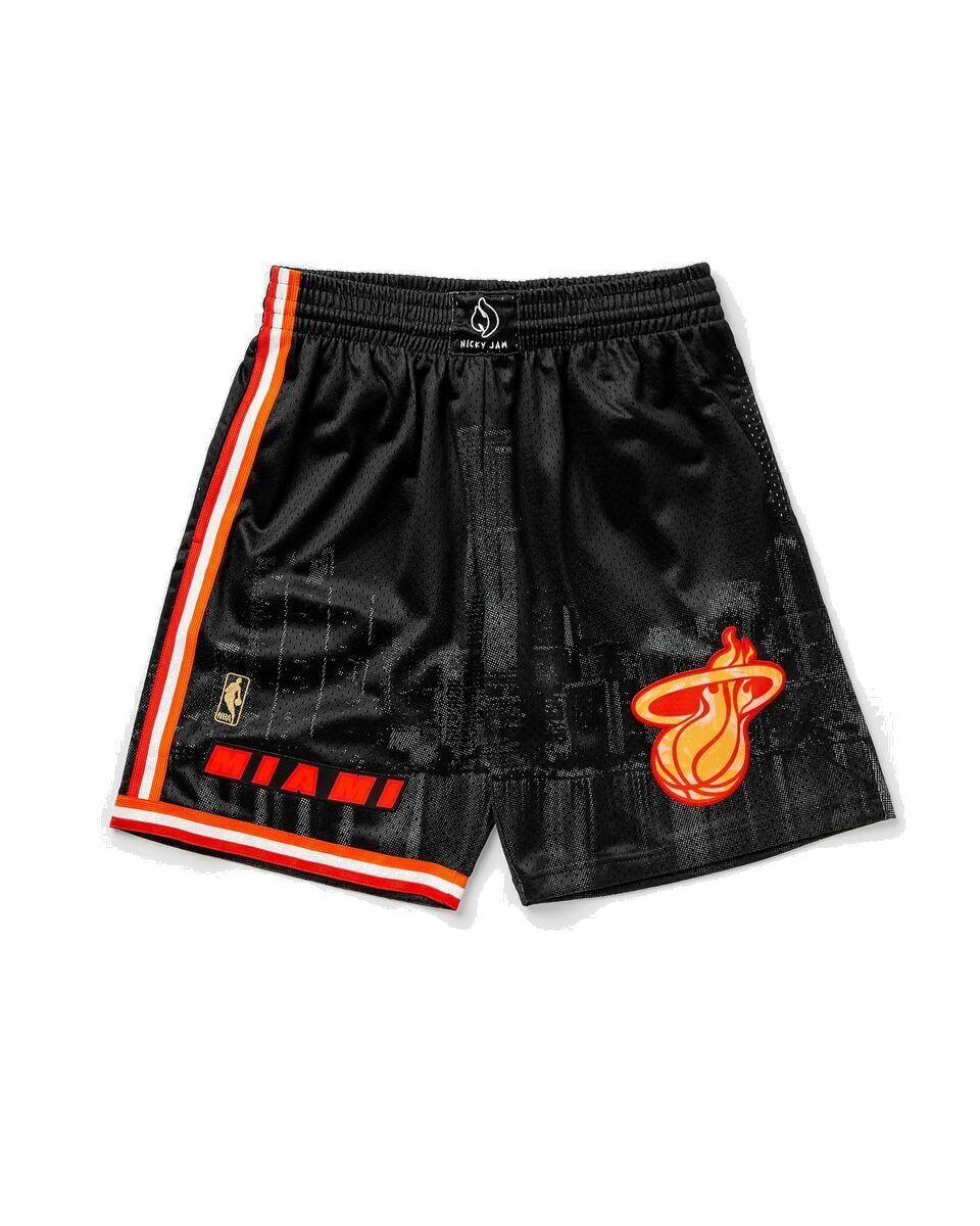 Photo: Mitchell & Ness Nicky Jam X Mn Miami Heat Swingman Shorts Black - Mens - Sport & Team Shorts
