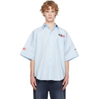 Balenciaga Blue Cotton Poplin Oversized Shirt
