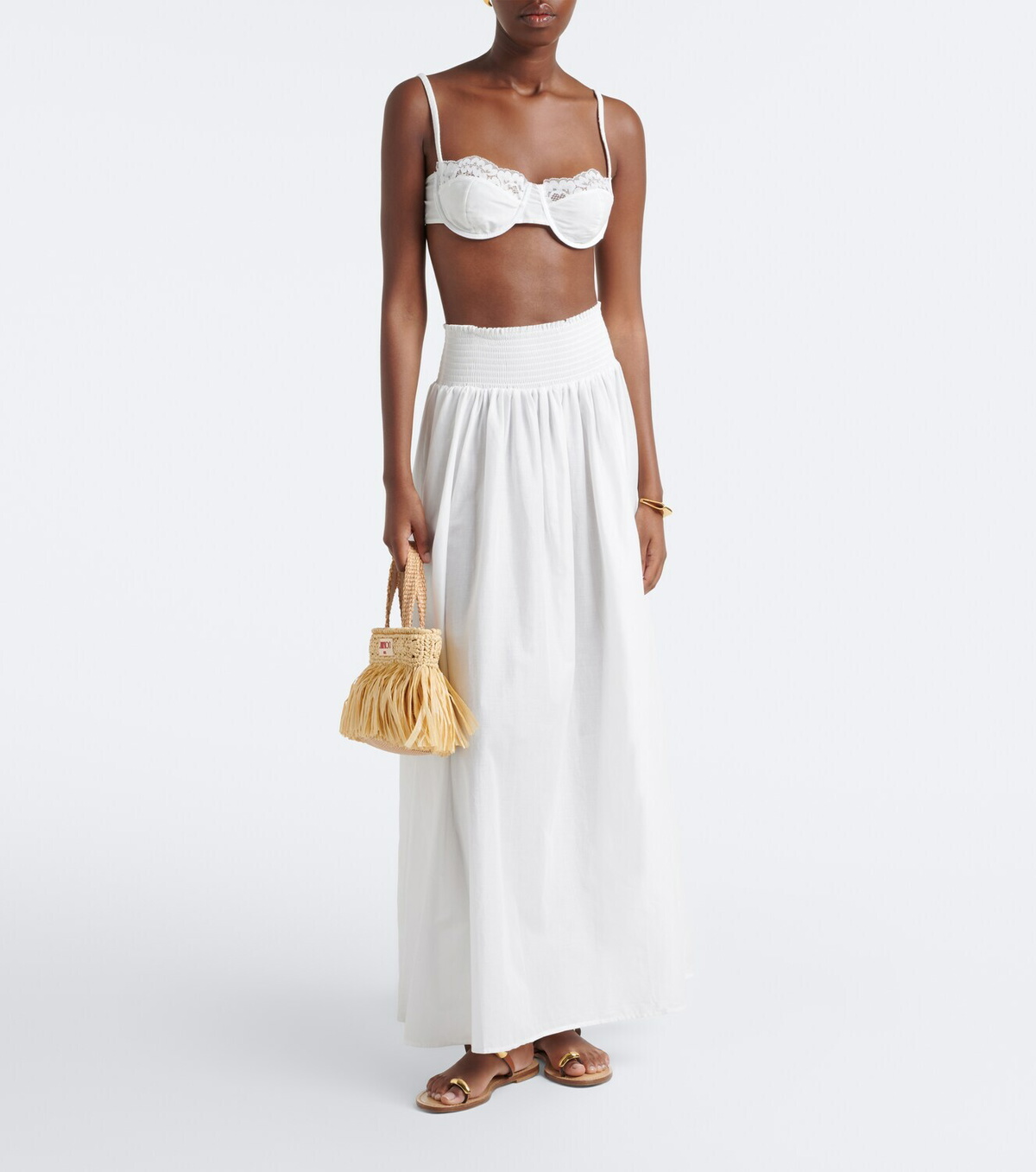 Montce Lace-trimmed cotton bra top