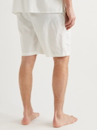 Cleverly Laundry - House Superfine Cotton Drawstring Pyjama Shorts - White