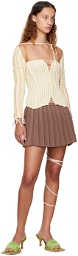 Isa Boulder SSENSE Exclusive Brown Reversible Mini Skirt