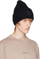 Acne Studios Black Logo Beanie
