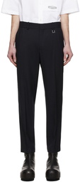 Wooyoungmi Navy Cropped Trousers