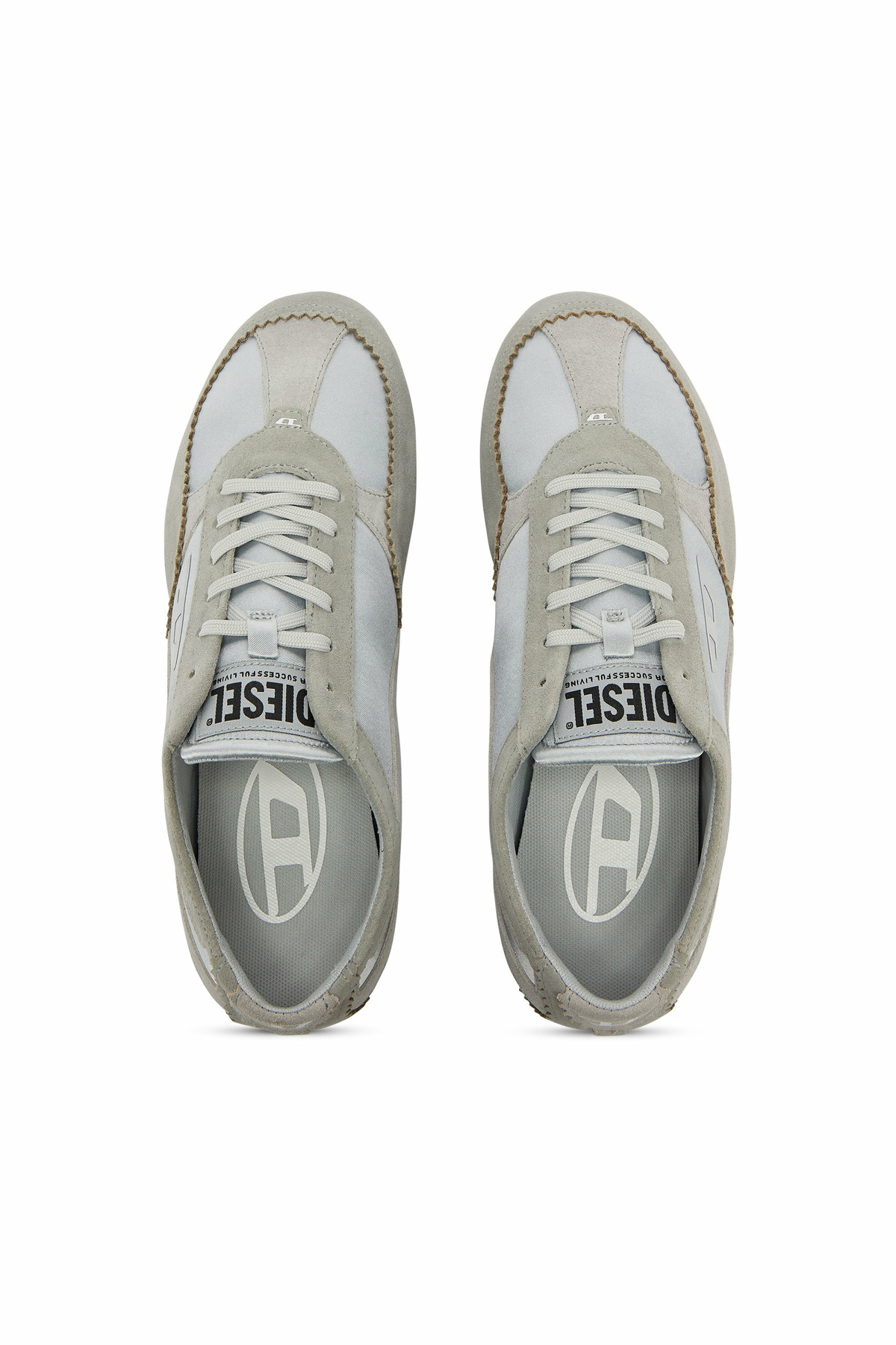 Diesel D-Mile- Sneakers with suede overlays - Sneakers Womens in Blue