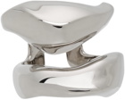 Alexander McQueen Silver Molt Stacked Ring