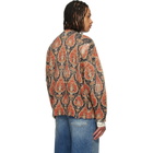 R13 Orange & Black Printed Oversized Sweater