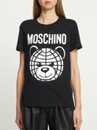 MOSCHINO Teddy Logo Print Cotton Jersey T-shirt