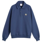Casablanca Men's Navy Loopback Collar Sweatshirt in Dress Blue