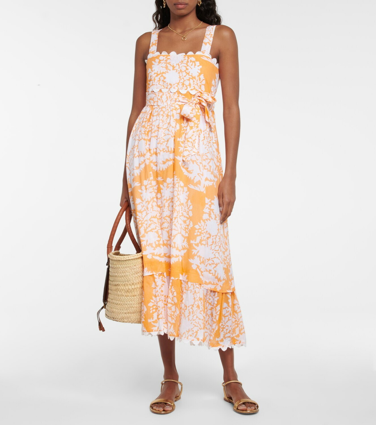 juliet dunn dress Juliet Dunn V-neck maxi dress in cherry blossom blue