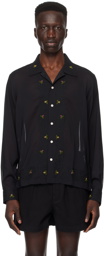 Bode Black Beaded Framboise Shirt