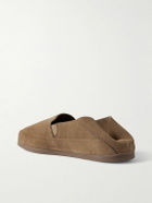 Mulo - Collapsible-Heel Suede Loafers - Brown