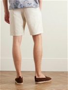 Club Monaco - Maddox Straight-Leg Cotton-Blend Twill Shorts - Neutrals