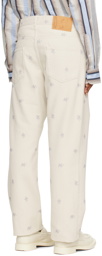 Martine Rose White Print Jeans