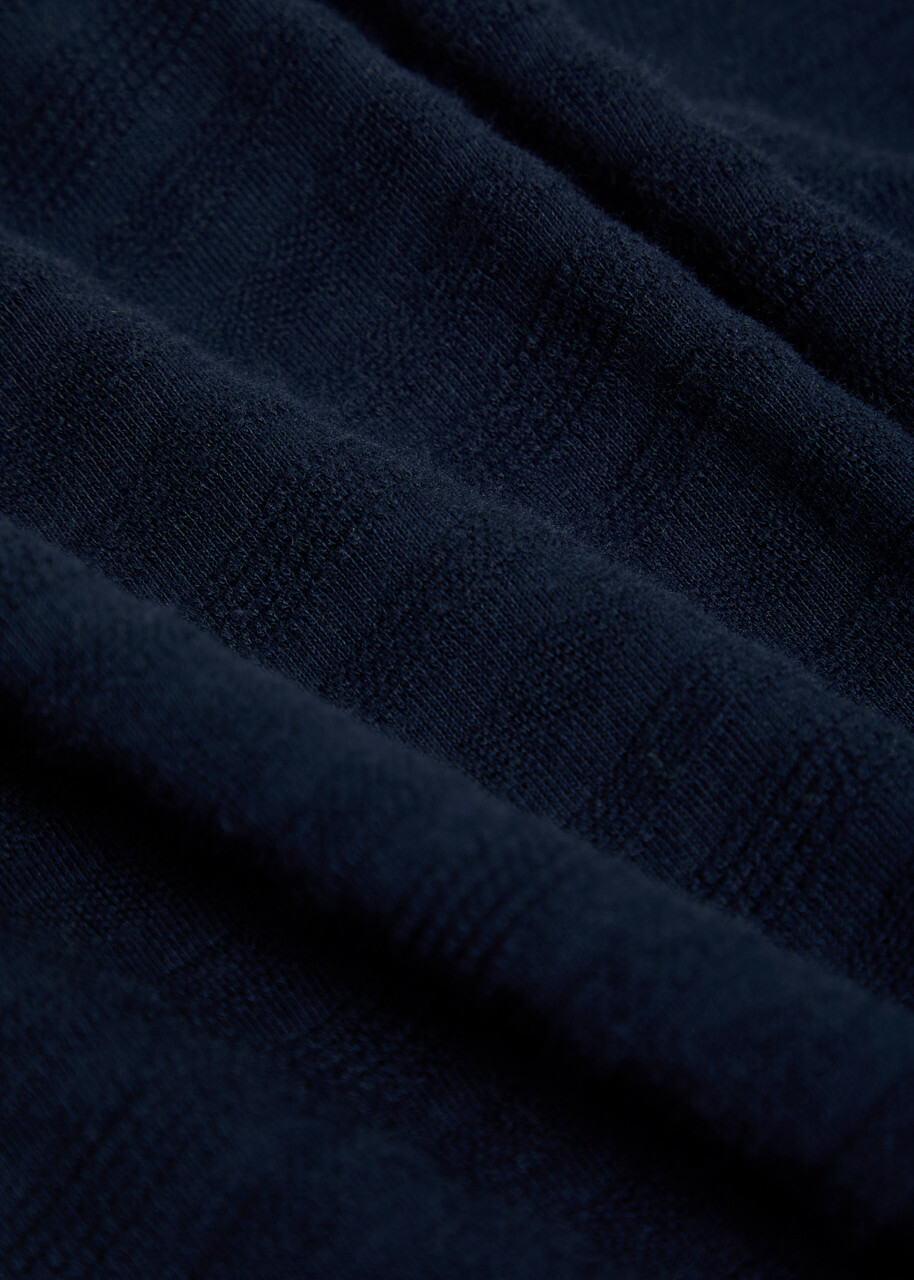 Oliver Spencer Glendale Fine-knit Polo Shirt Navy