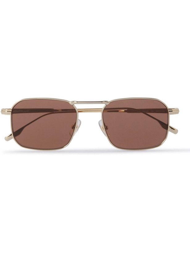 Photo: Montblanc - Square-Frame Gold-Tone Sunglasses