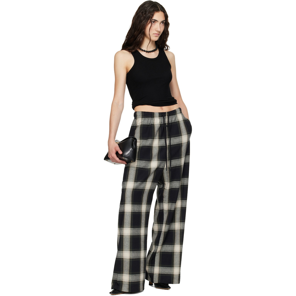 Fear of God ESSENTIALS Black & White Flannel Lounge Pants