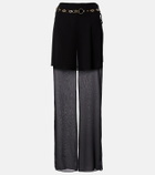 Christopher Esber Belted silk wide-leg pants