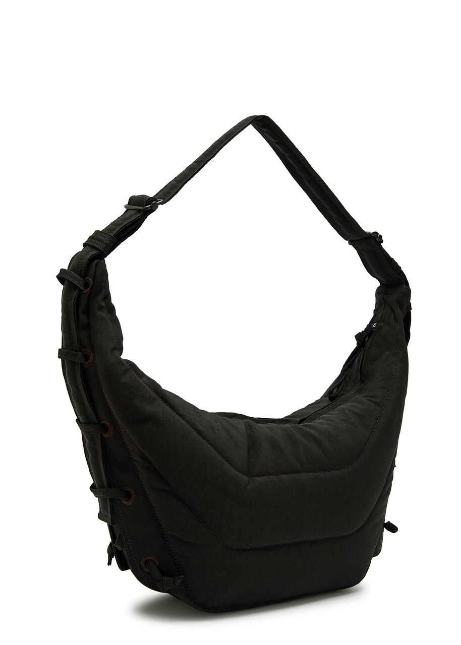 Lemaire Medium Soft Game Quilted Nylon Canvas Shoulder bag - Brown - One Size
