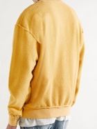 FRIENDS WITH ANIMALS - Reversible Logo-Print Cotton-Jersey Sweatshirt - Yellow