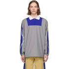 ADER error Blue and Grey Thunder Track Sweater