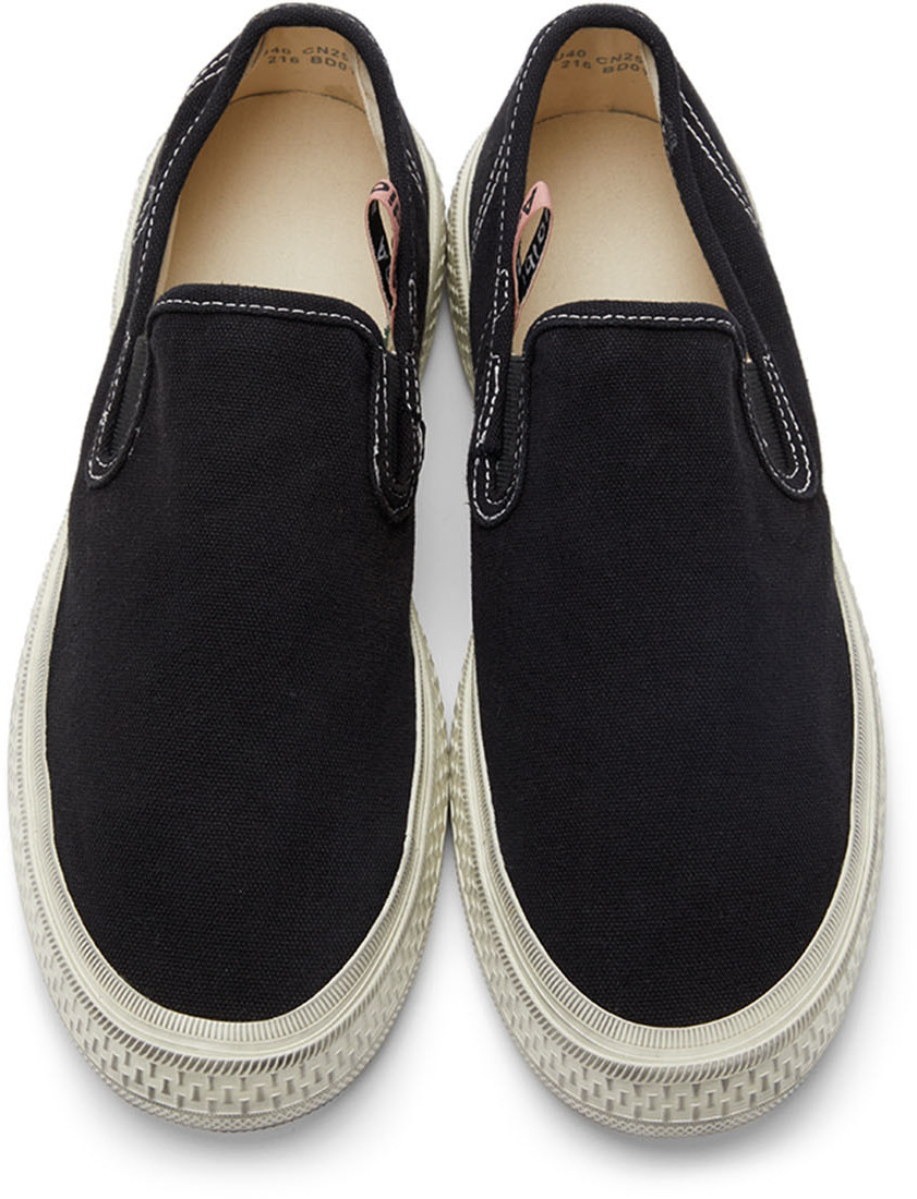 Acne Studios Black Ballow Tumbled Slip-On Sneakers Acne Studios