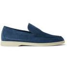 Loro Piana - Summer Walk Suede Loafers - Blue