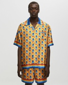 Casablanca Cuban Collar Short Sleeve Shirt Multi - Mens - Shortsleeves