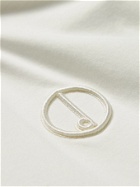DUNHILL - Logo-Embroidered Cotton-Jersey T-Shirt - Neutrals
