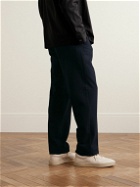 Altea - Slim-Fit Straight-Leg Seersucker Trousers - Blue