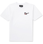 DISTRICT VISION - Intoku Logo-Embroidered Mélange Cotton-Jersey T-Shirt - White
