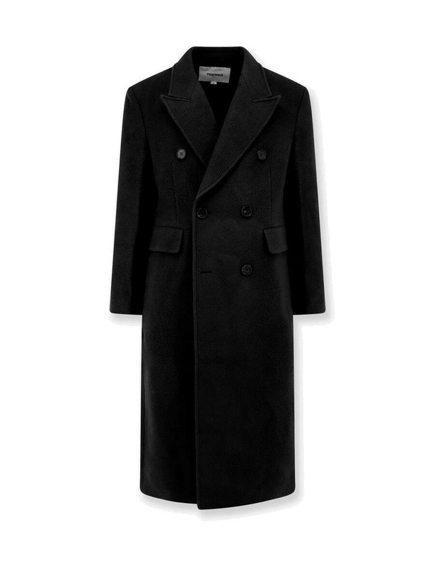 Tonywack Black Single-Breasted Suede Coat Tonywack
