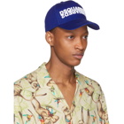 Dsquared2 Blue and White Mirrored Logo Baseball Cap