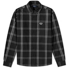 Fred Perry Authentic Men's Twill Check Shirt in Black