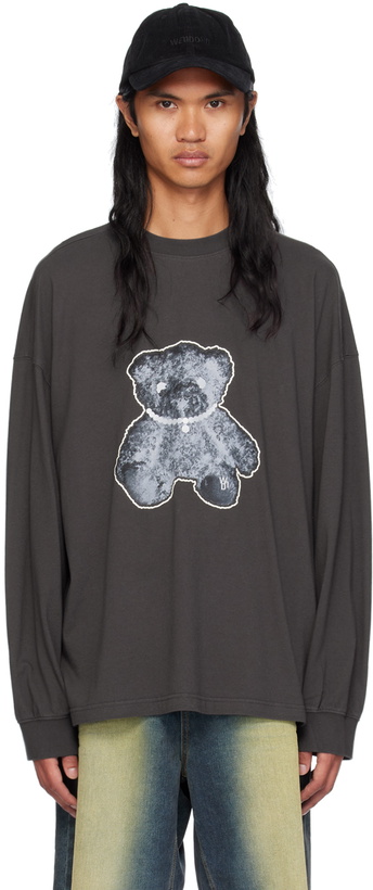 Photo: We11done Gray Necklace Teddy Long Sleeve T-Shirt