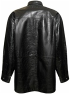 ACNE STUDIOS Letar Shiny Nappa Leather Shirt Jacket